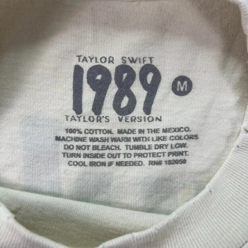 Taylor Swift 1989 Taylor's Version Stay Tee M Official Merch Yellow Graphic Top - Picture 7 of 16